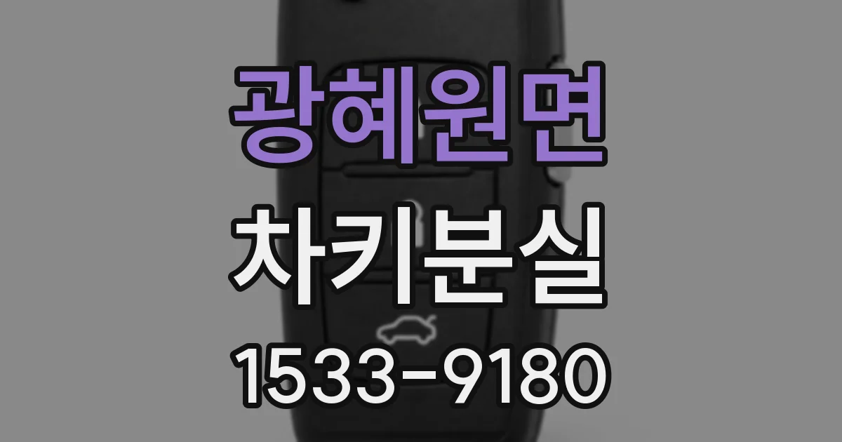 광혜원면 차키분실