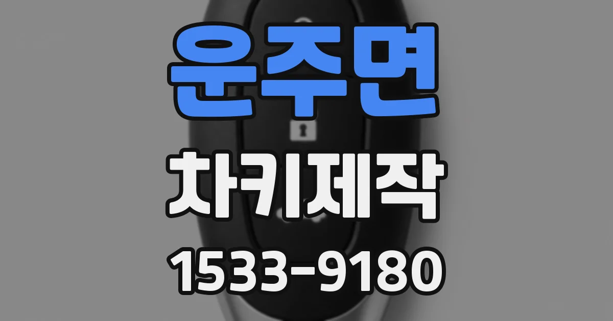 운주면 차키제작