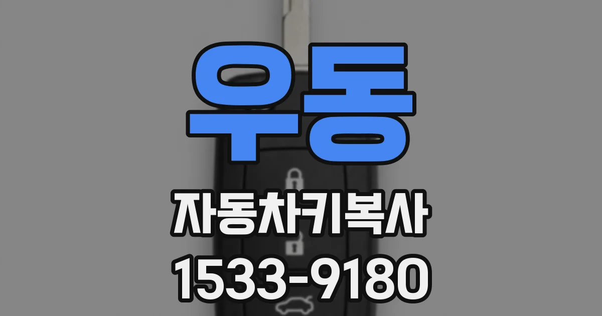 우동 자동차키복사