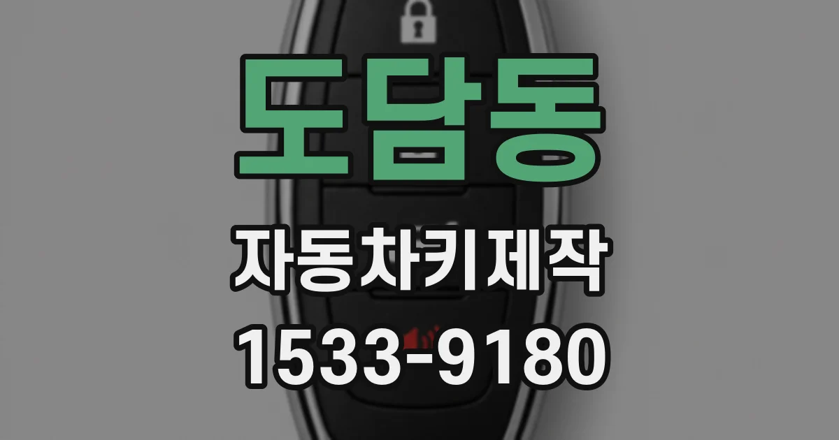 도담동 자동차키제작