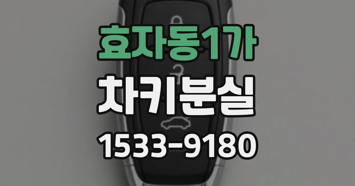 효자동1가 차키분실