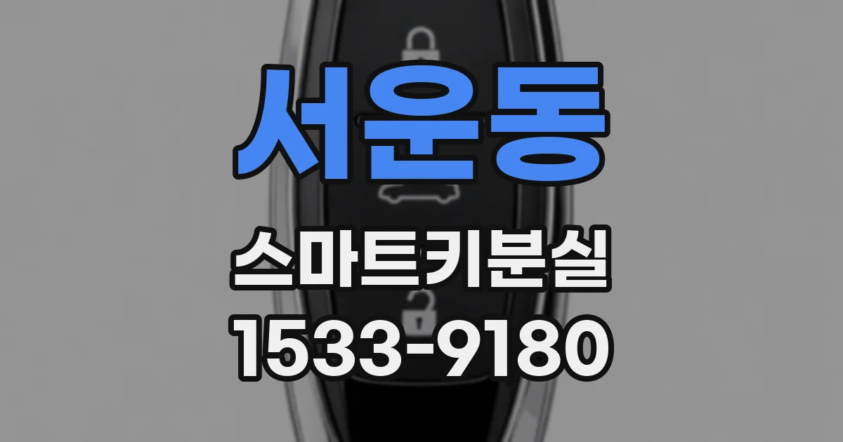 서운동 스마트키분실