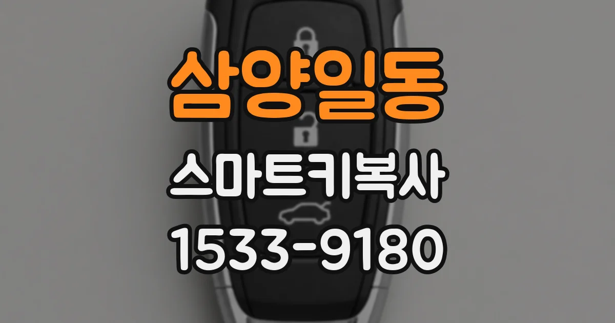 삼양일동 스마트키복사