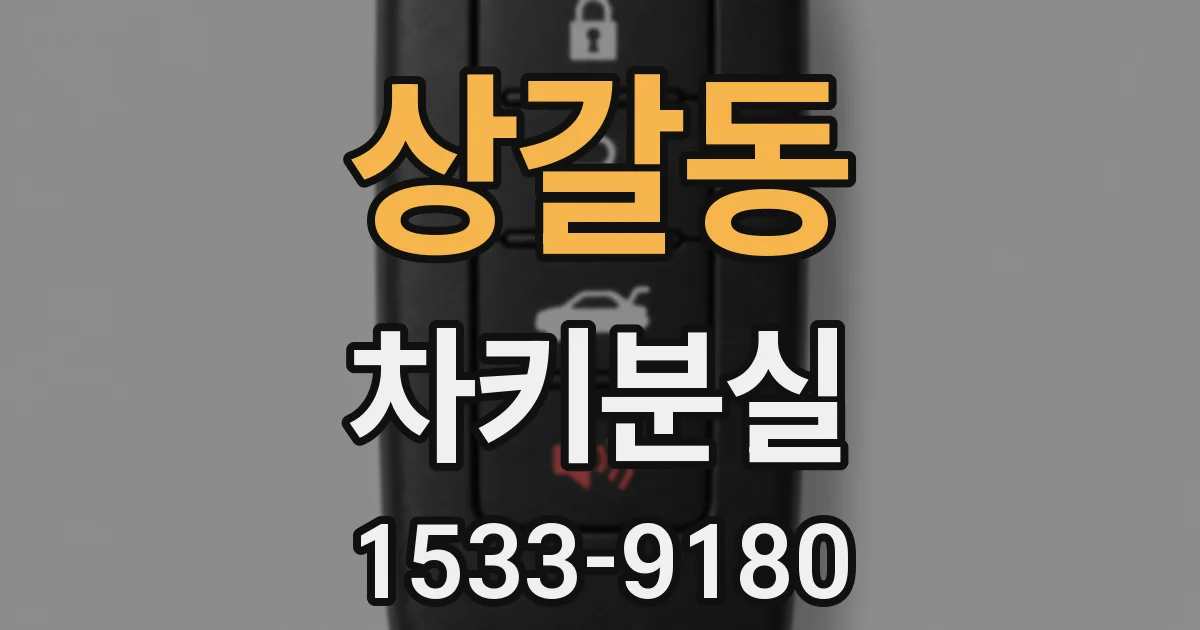 상갈동 차키분실