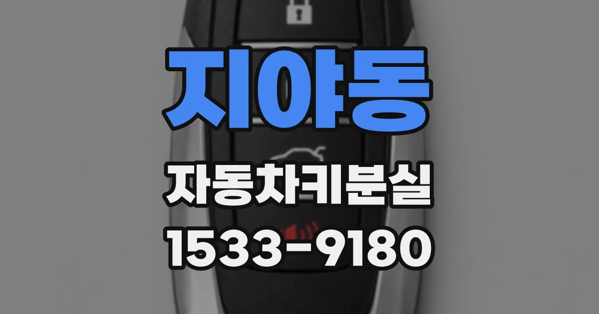 지야동 자동차키분실