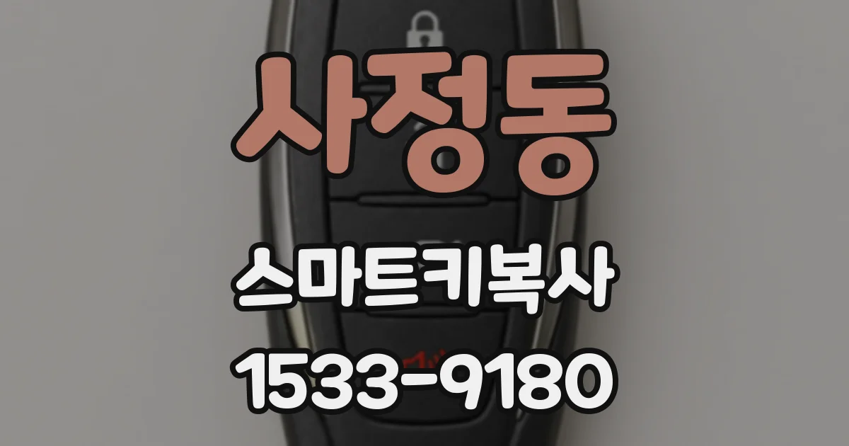 사정동 스마트키복사