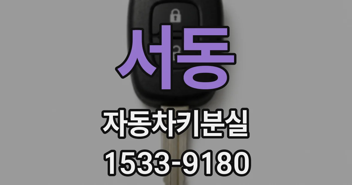 서동 자동차키분실