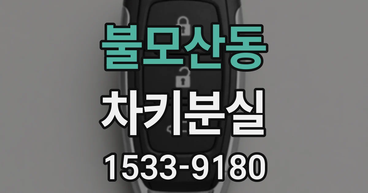 불모산동 차키분실