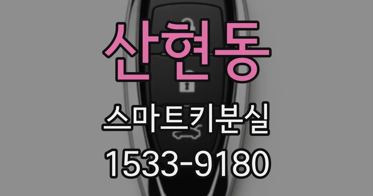 산현동 스마트키분실