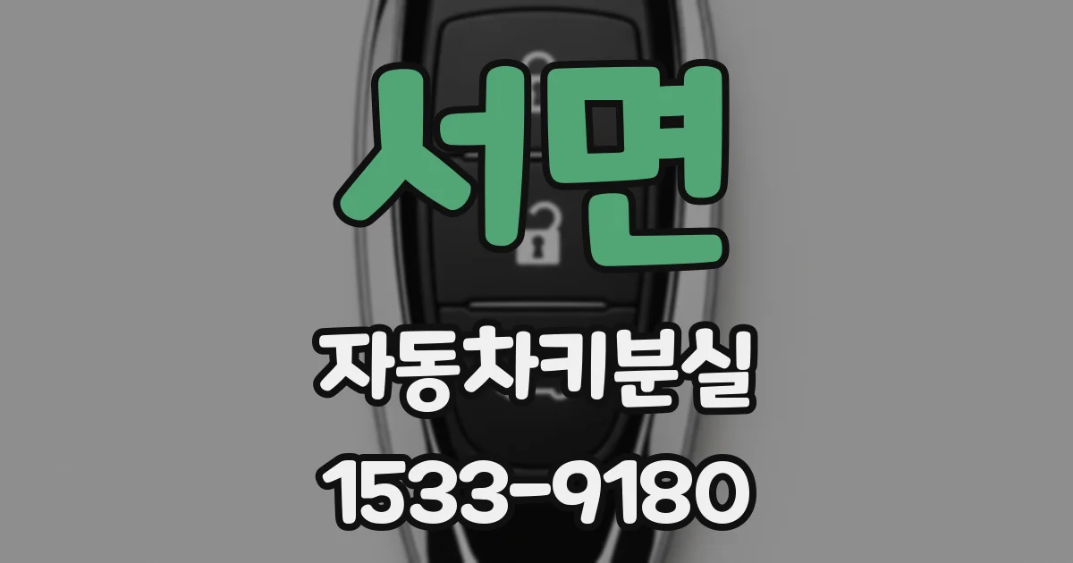 서면 자동차키분실