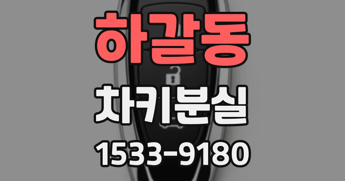 하갈동 차키분실