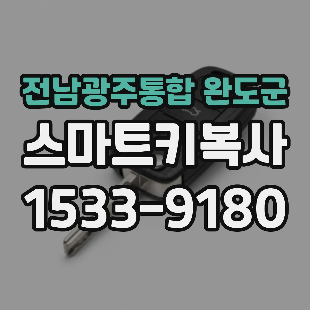 전남광주통합 완도군 스마트키복사