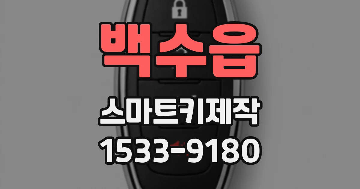 백수읍 스마트키제작