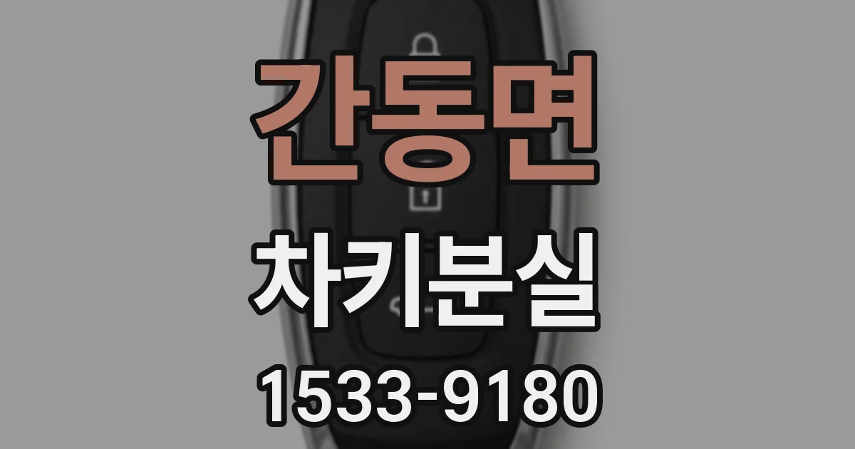 간동면 차키분실