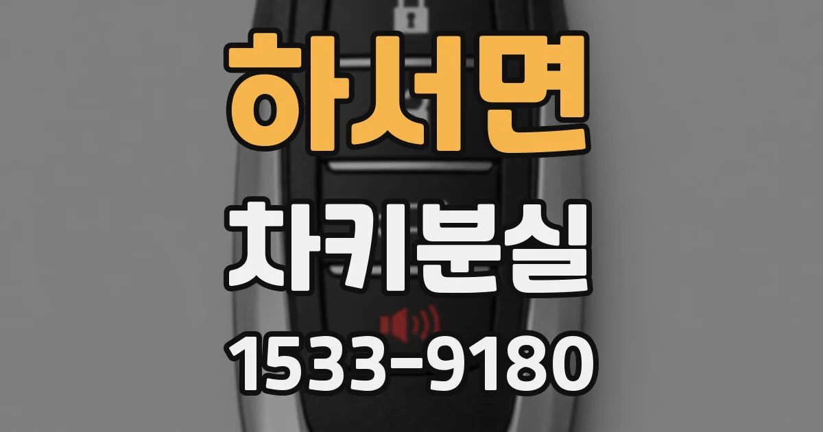 하서면 차키분실