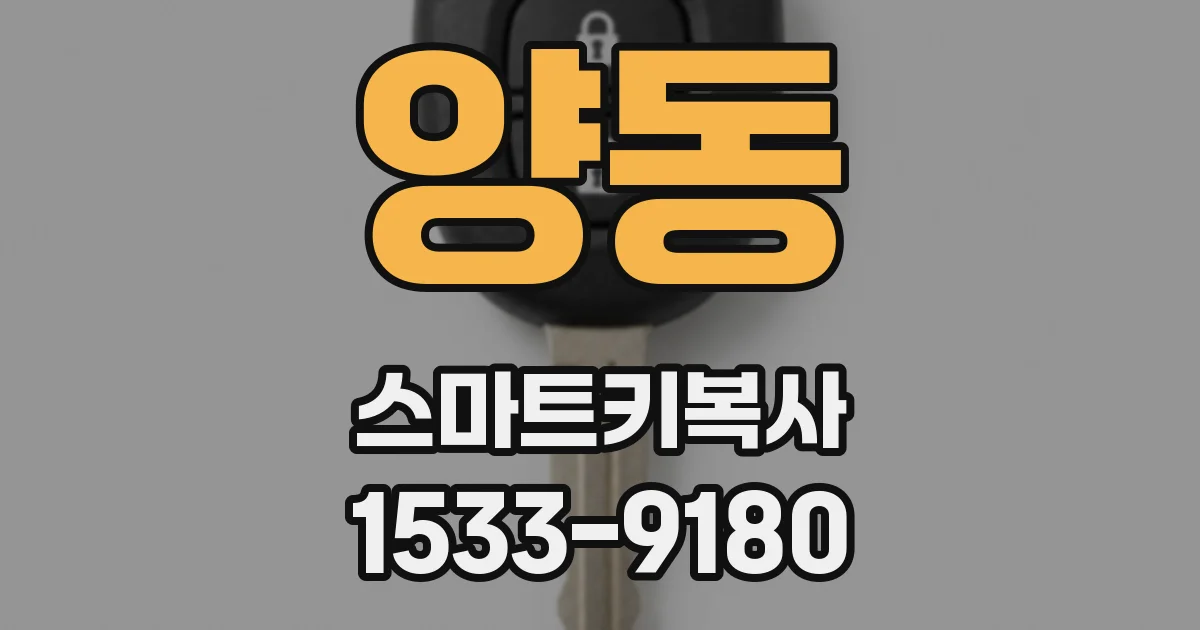 양동 스마트키복사