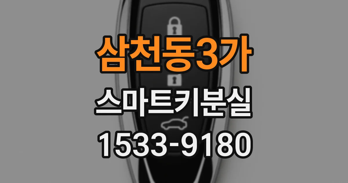 삼천동3가 스마트키분실