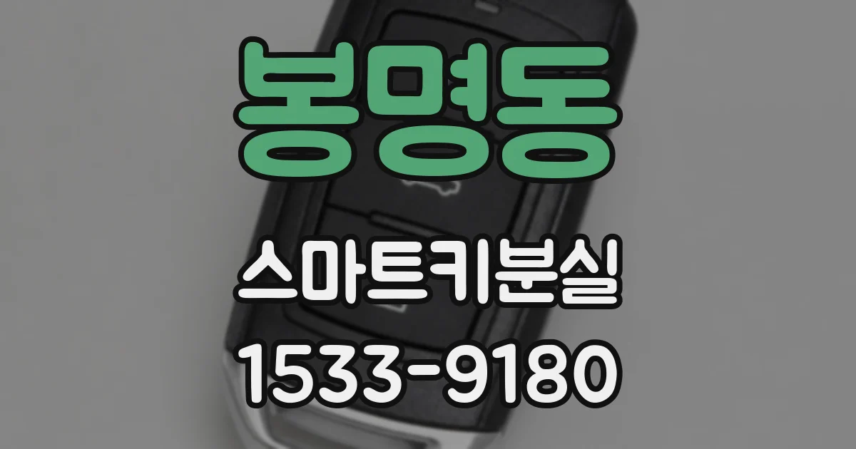 봉명동 스마트키분실