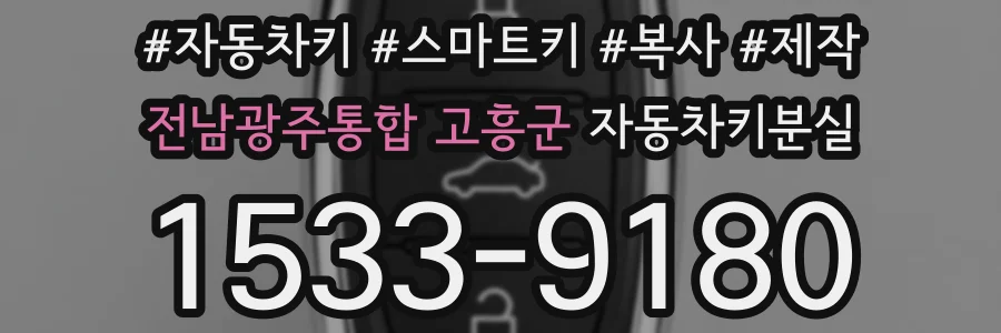 전남광주통합 고흥군 자동차키분실