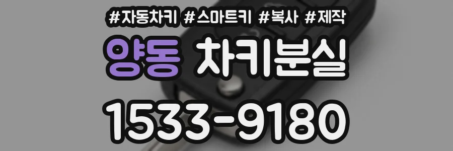양동 차키분실