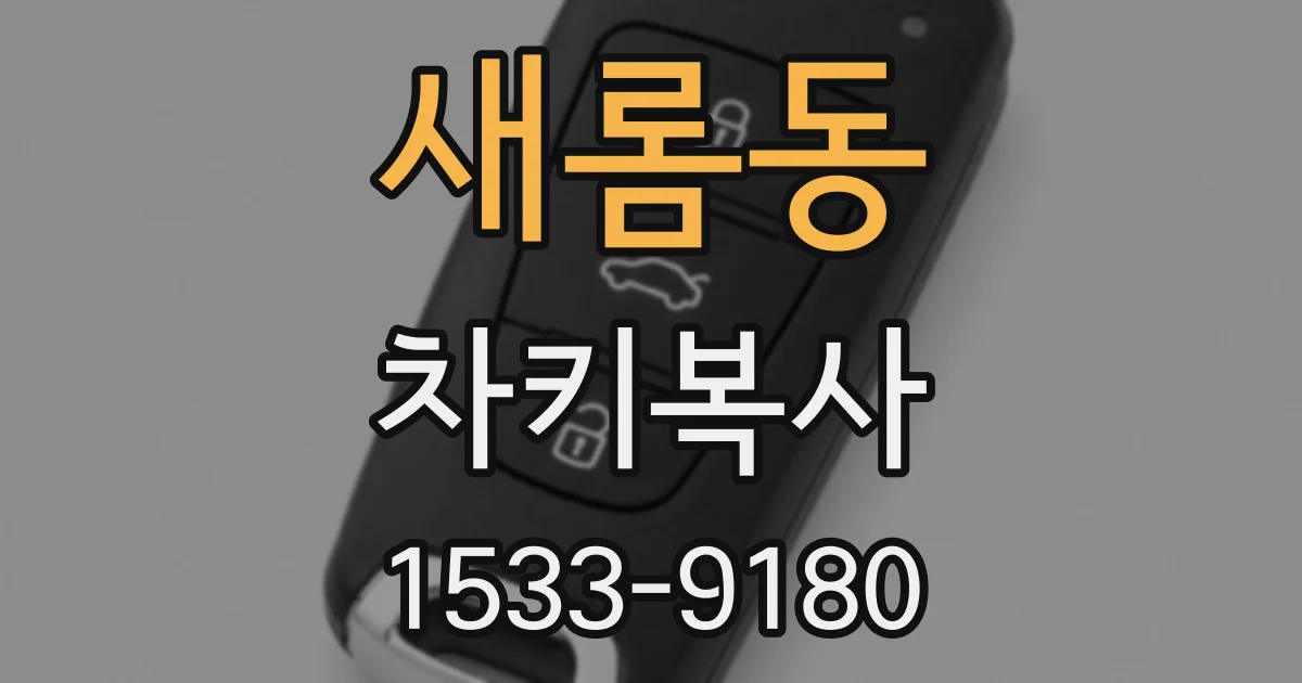 새롬동 차키복사