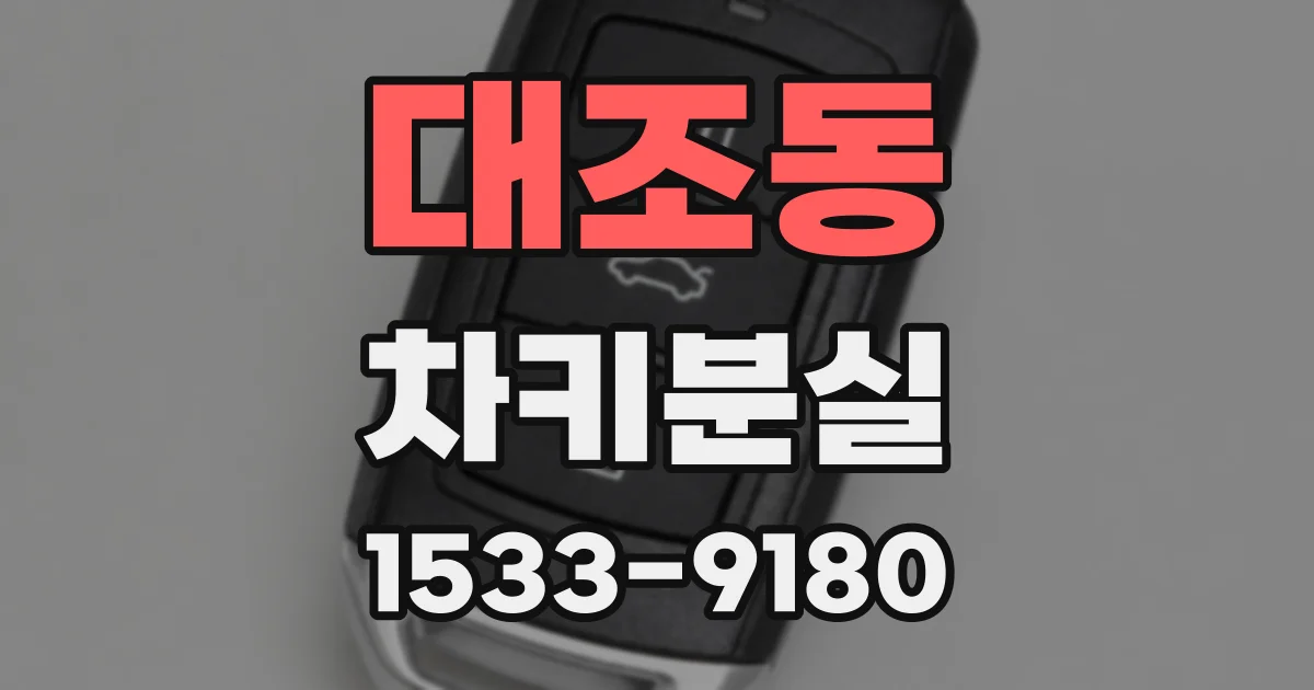 대조동 차키분실