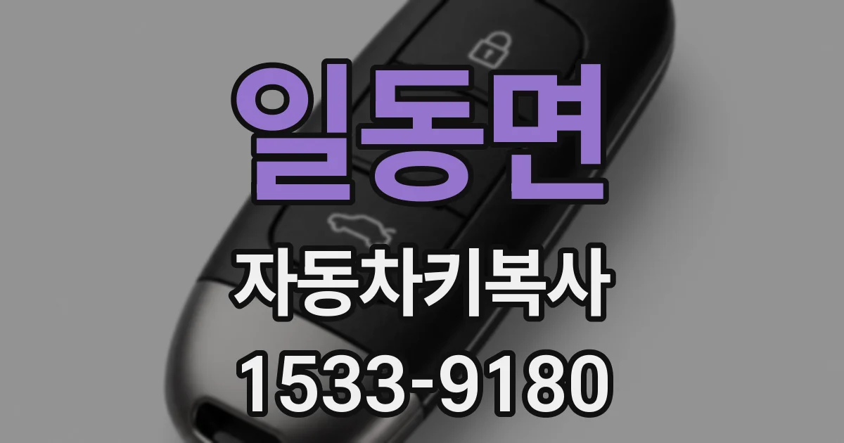 일동면 자동차키복사