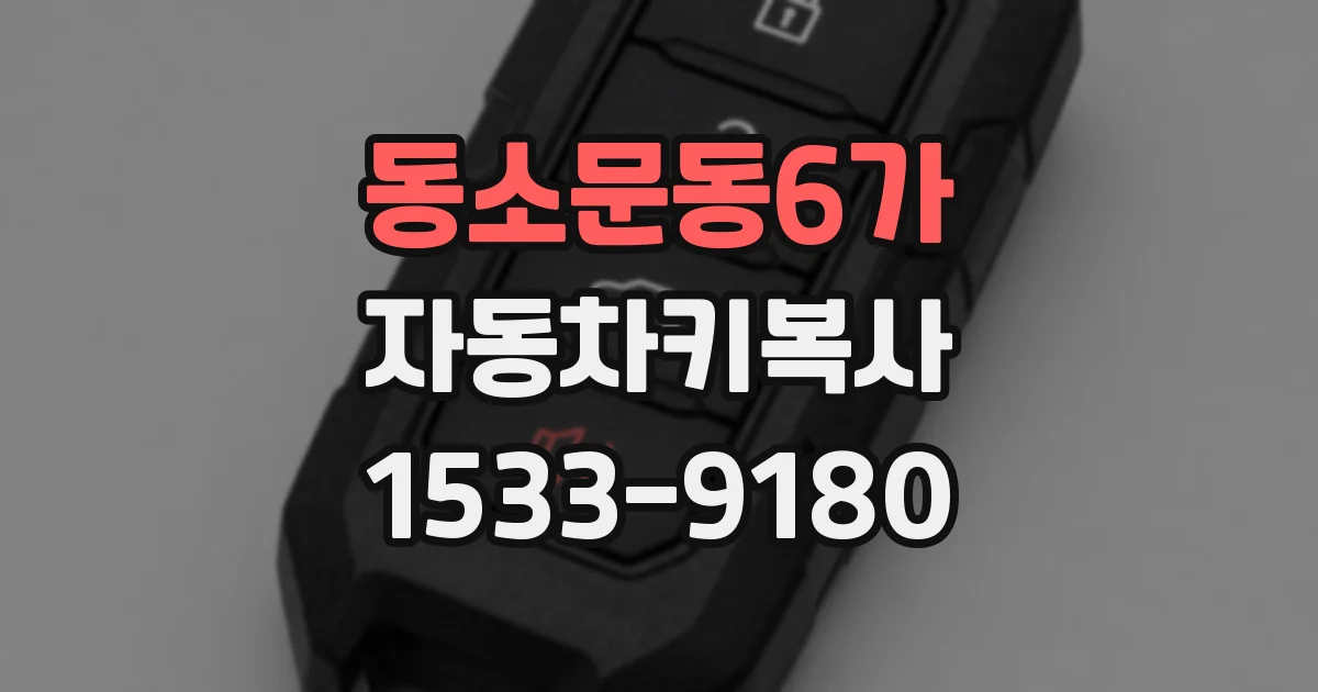 동소문동6가 자동차키복사