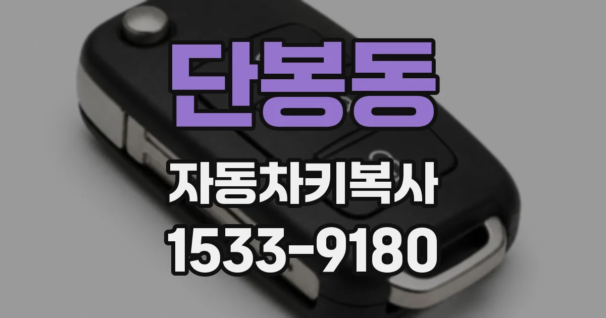 단봉동 자동차키복사