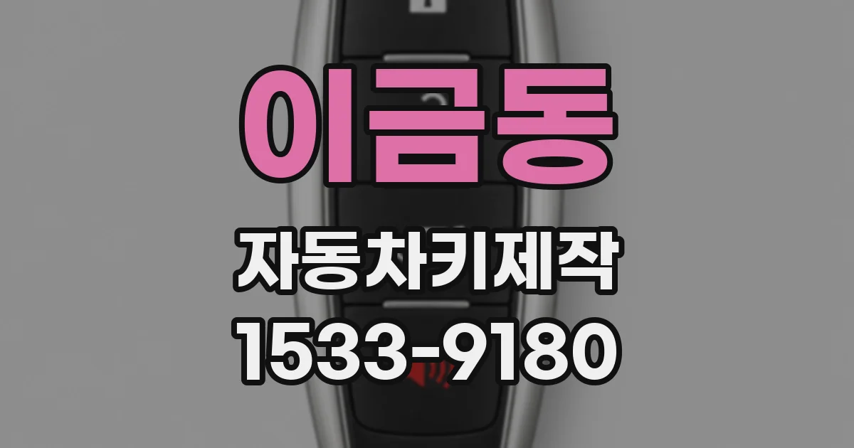 이금동 자동차키제작