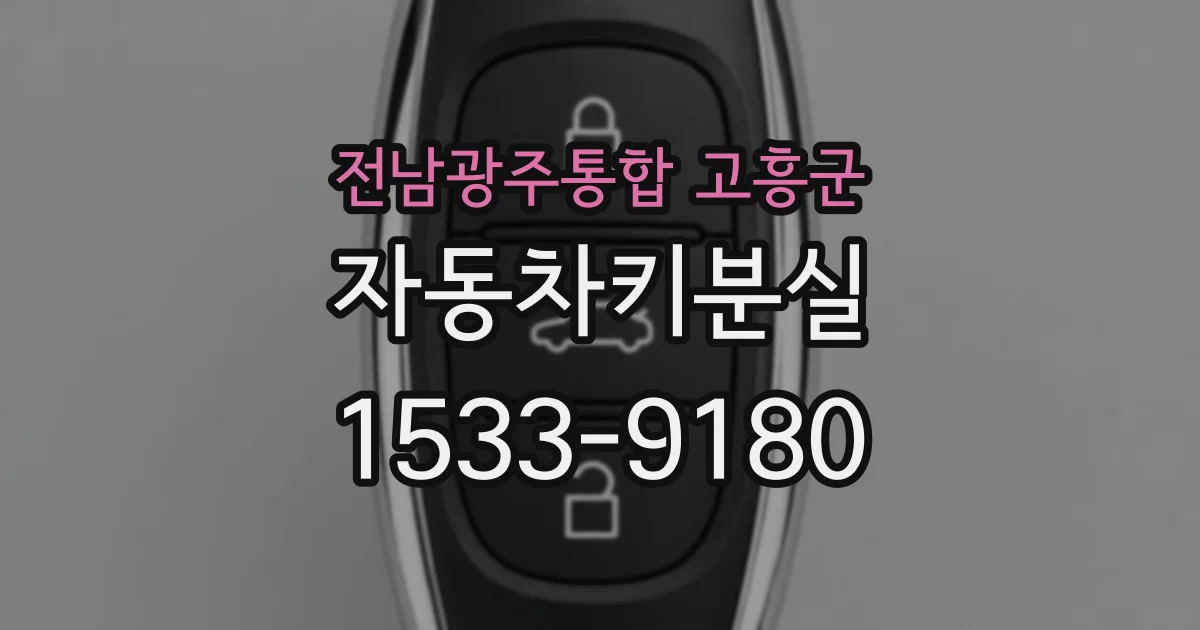 전남광주통합 고흥군 자동차키분실