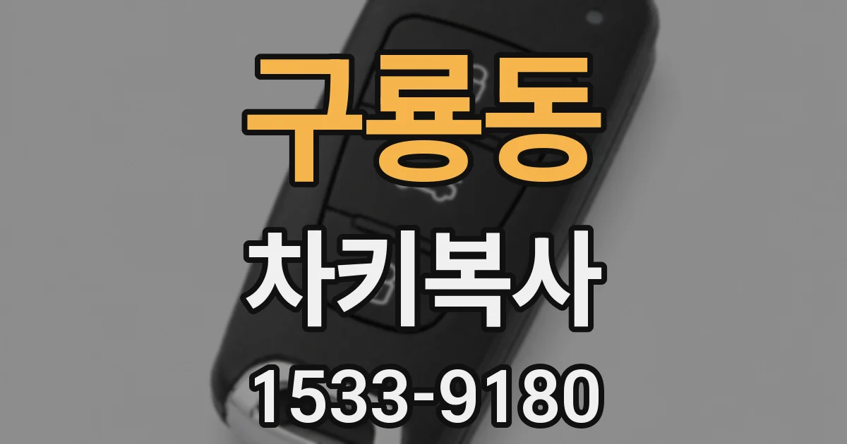 구룡동 차키복사