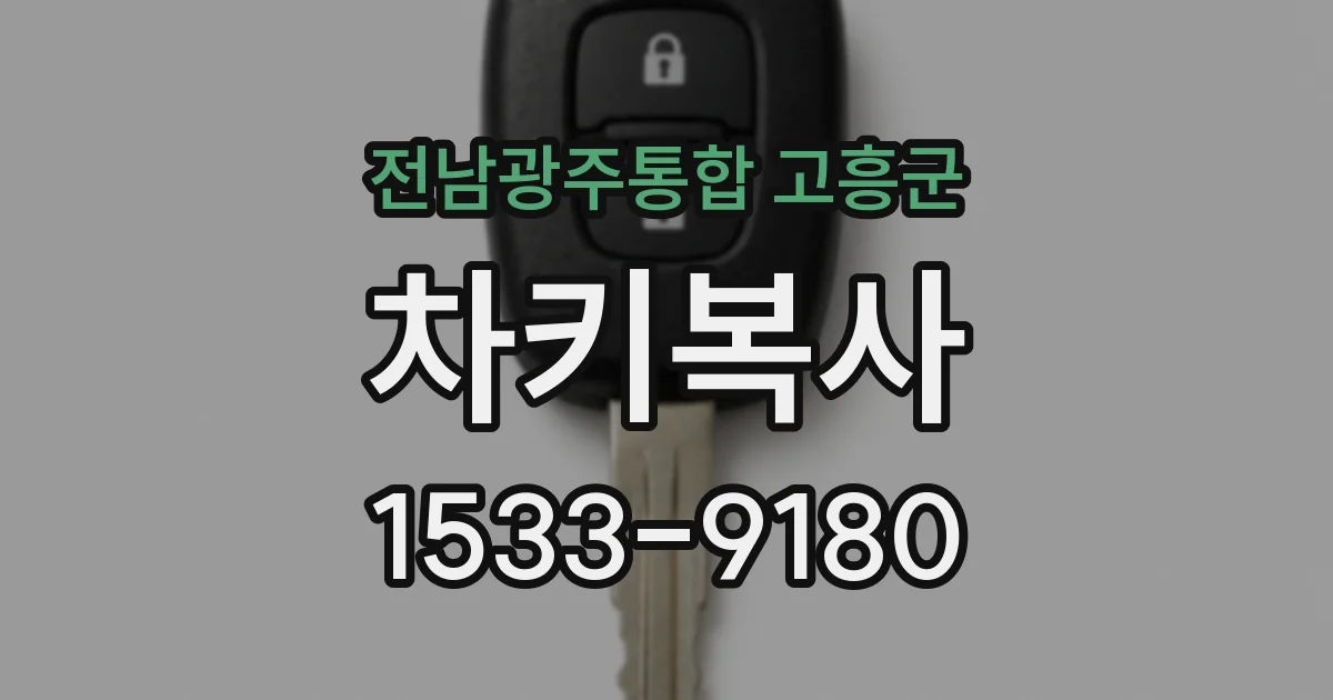 전남광주통합 고흥군 차키복사