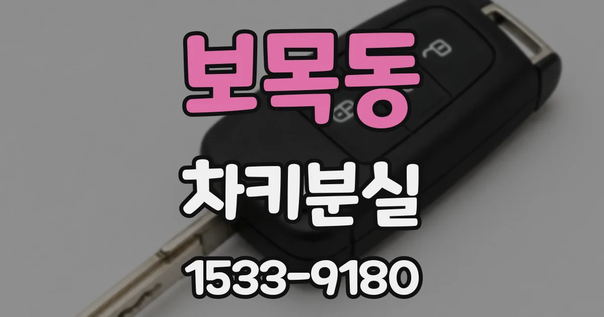 보목동 차키분실