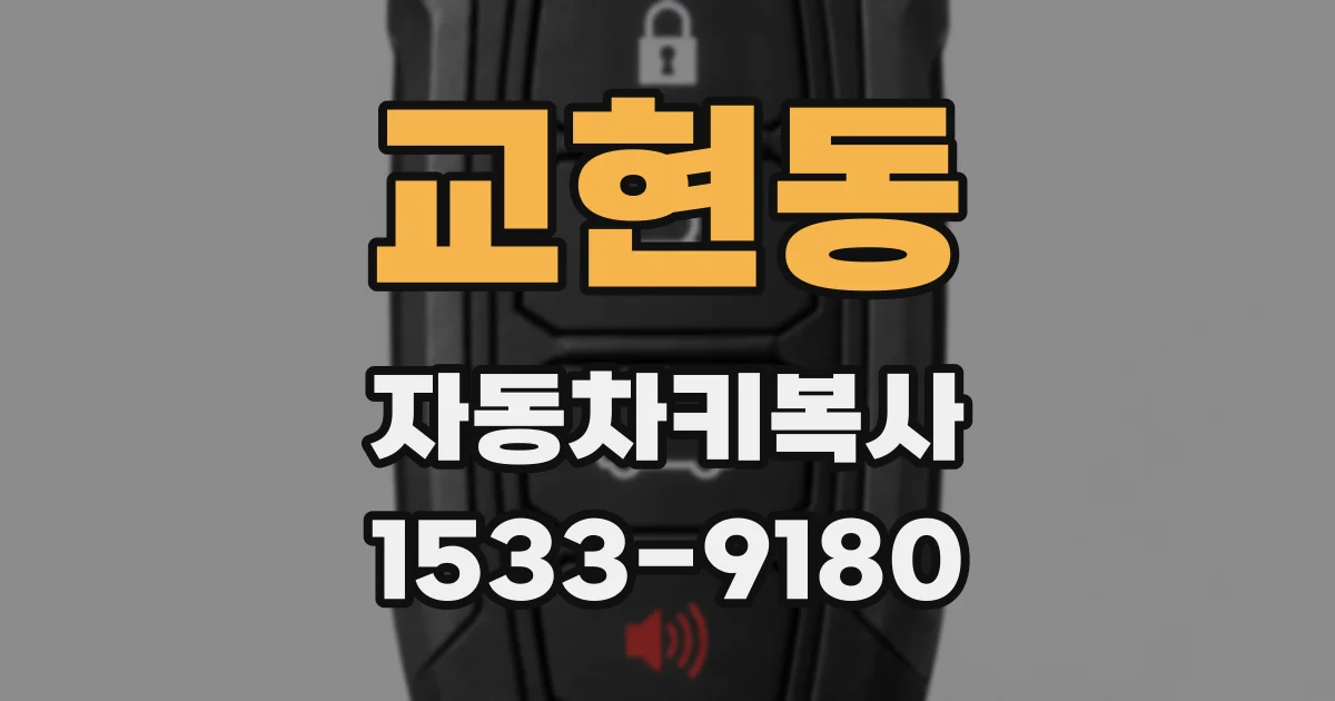 교현동 자동차키복사