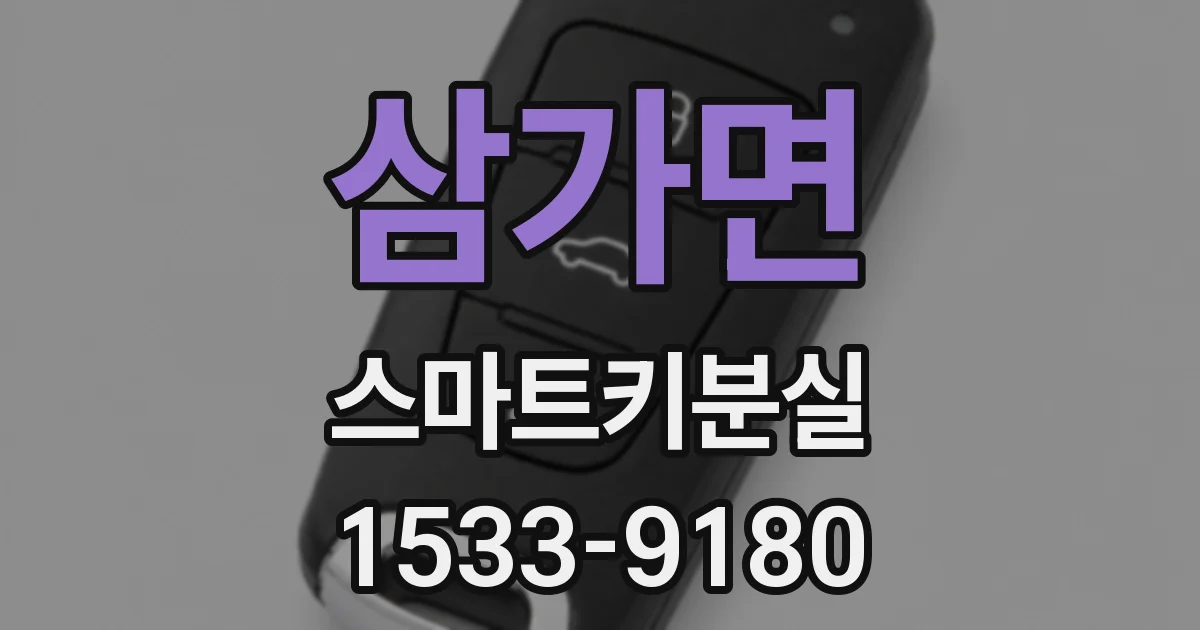 삼가면 스마트키분실