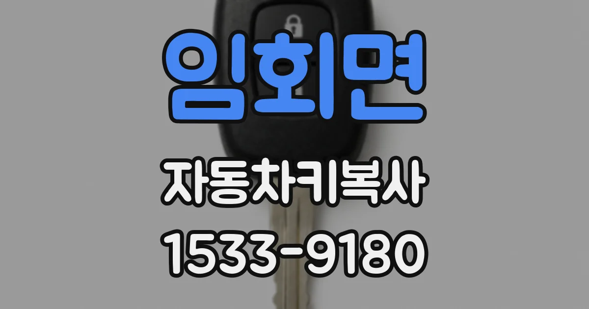 임회면 자동차키복사