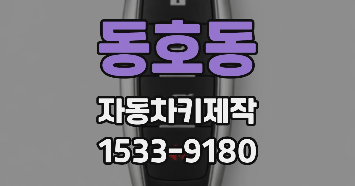동호동 자동차키제작
