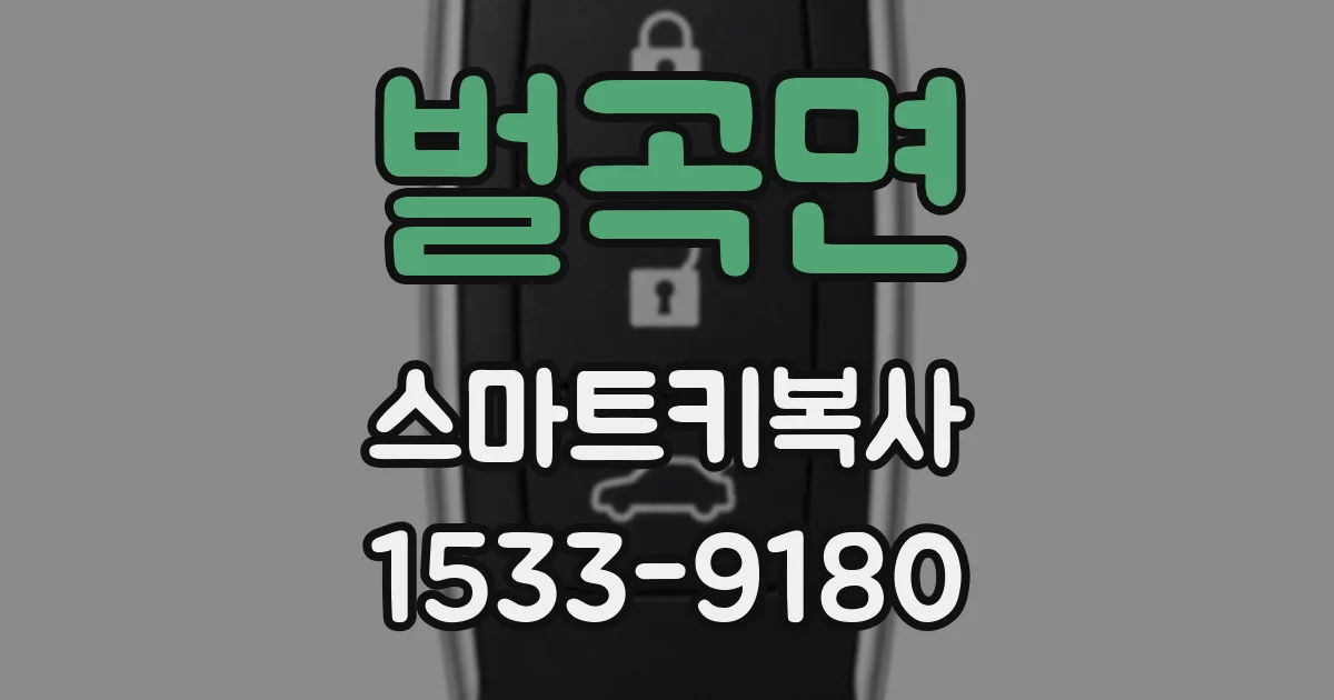 벌곡면 스마트키복사