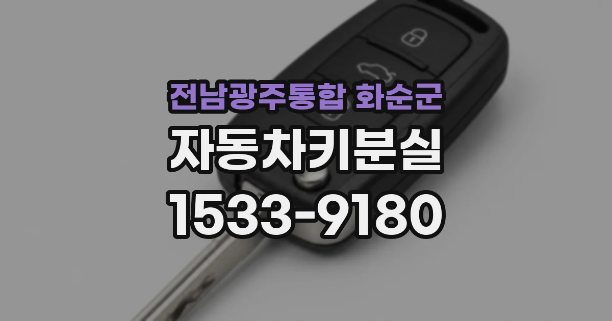 전남광주통합 화순군 자동차키분실