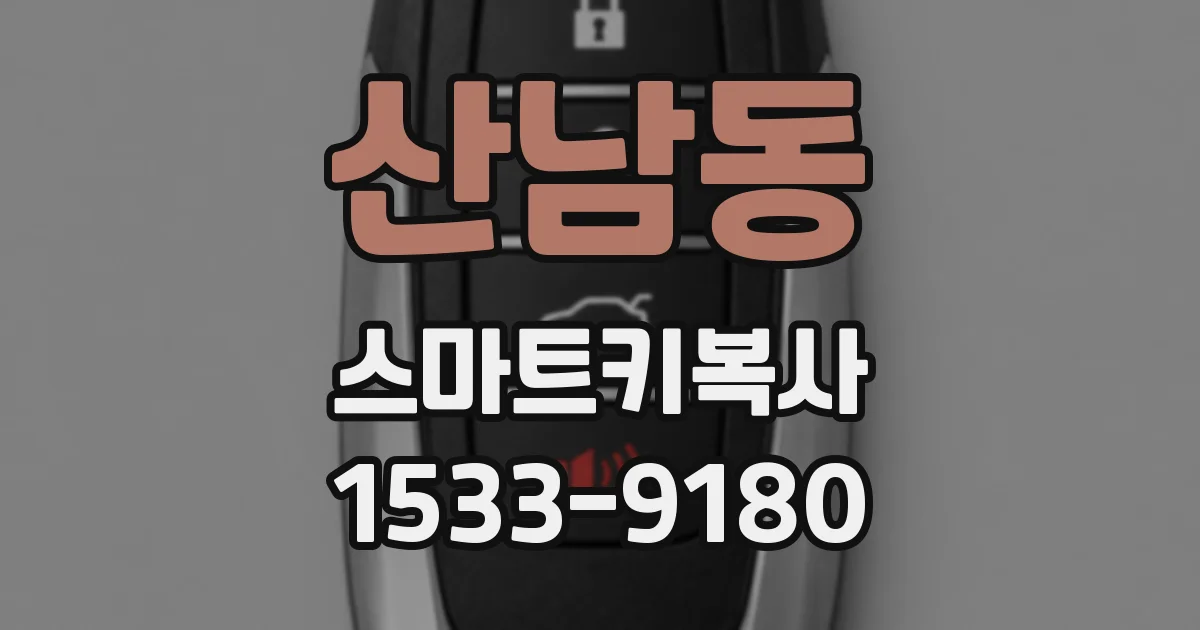 산남동 스마트키복사