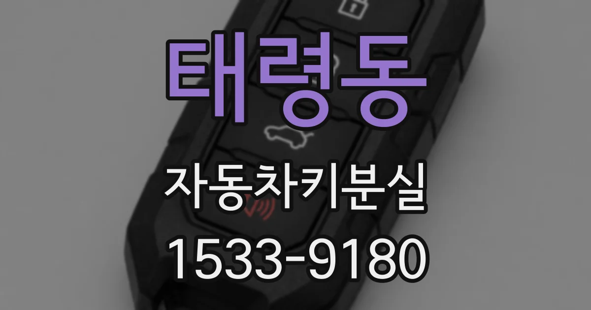 태령동 자동차키분실