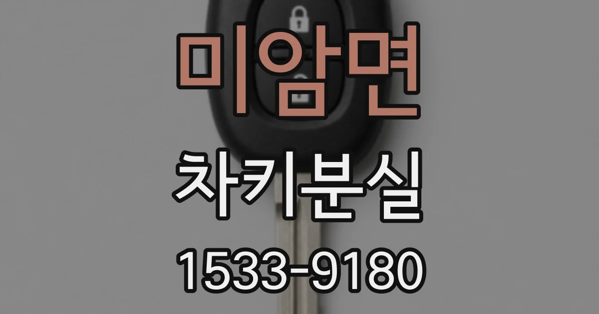 미암면 차키분실