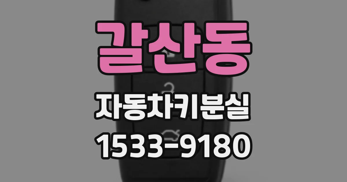 갈산동 자동차키분실