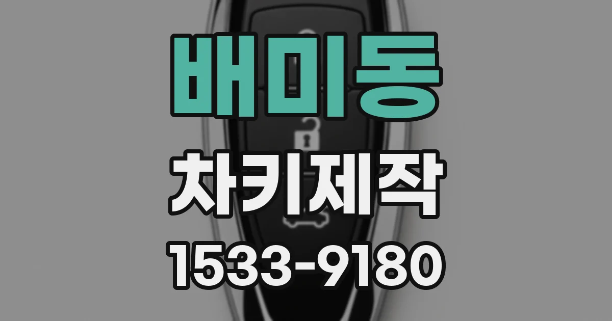 배미동 차키제작