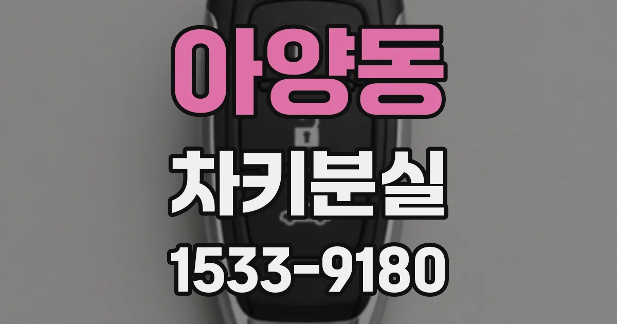 아양동 차키분실