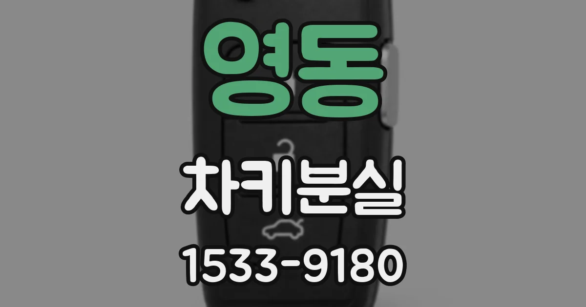 영동 차키분실