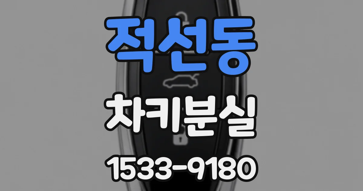 적선동 차키분실