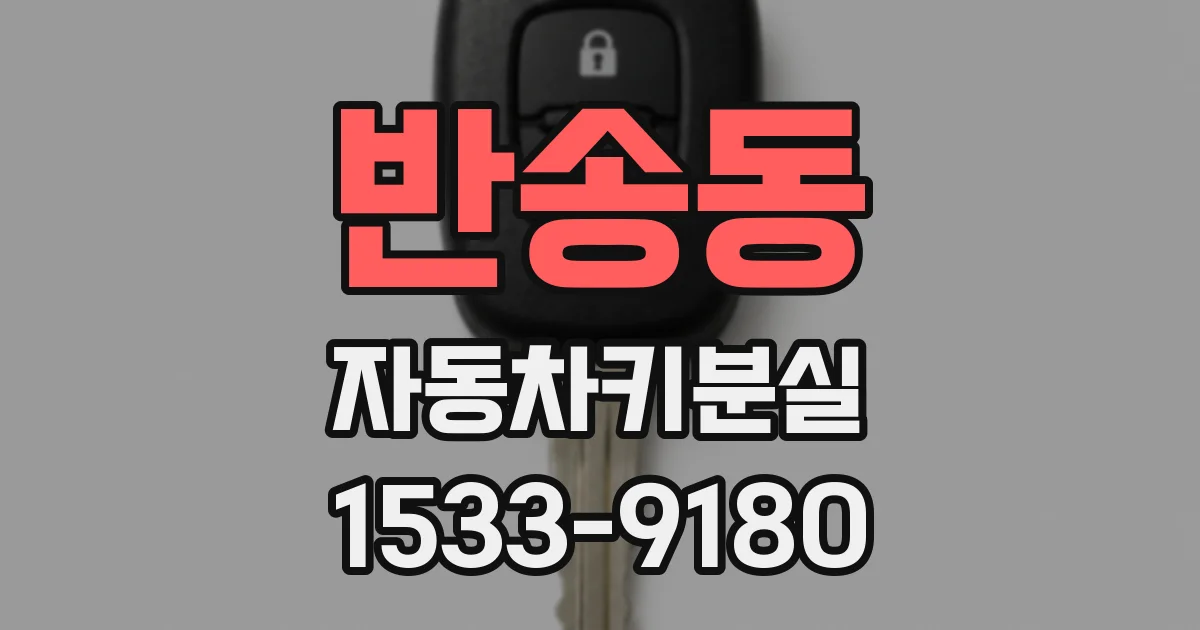 반송동 자동차키분실