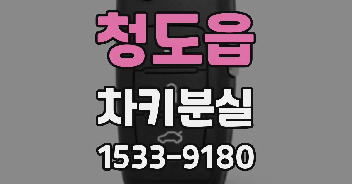 청도읍 차키분실
